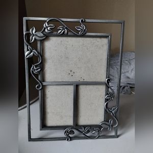 Charming Pewter-Toned Dual Picture Frame - No Glass